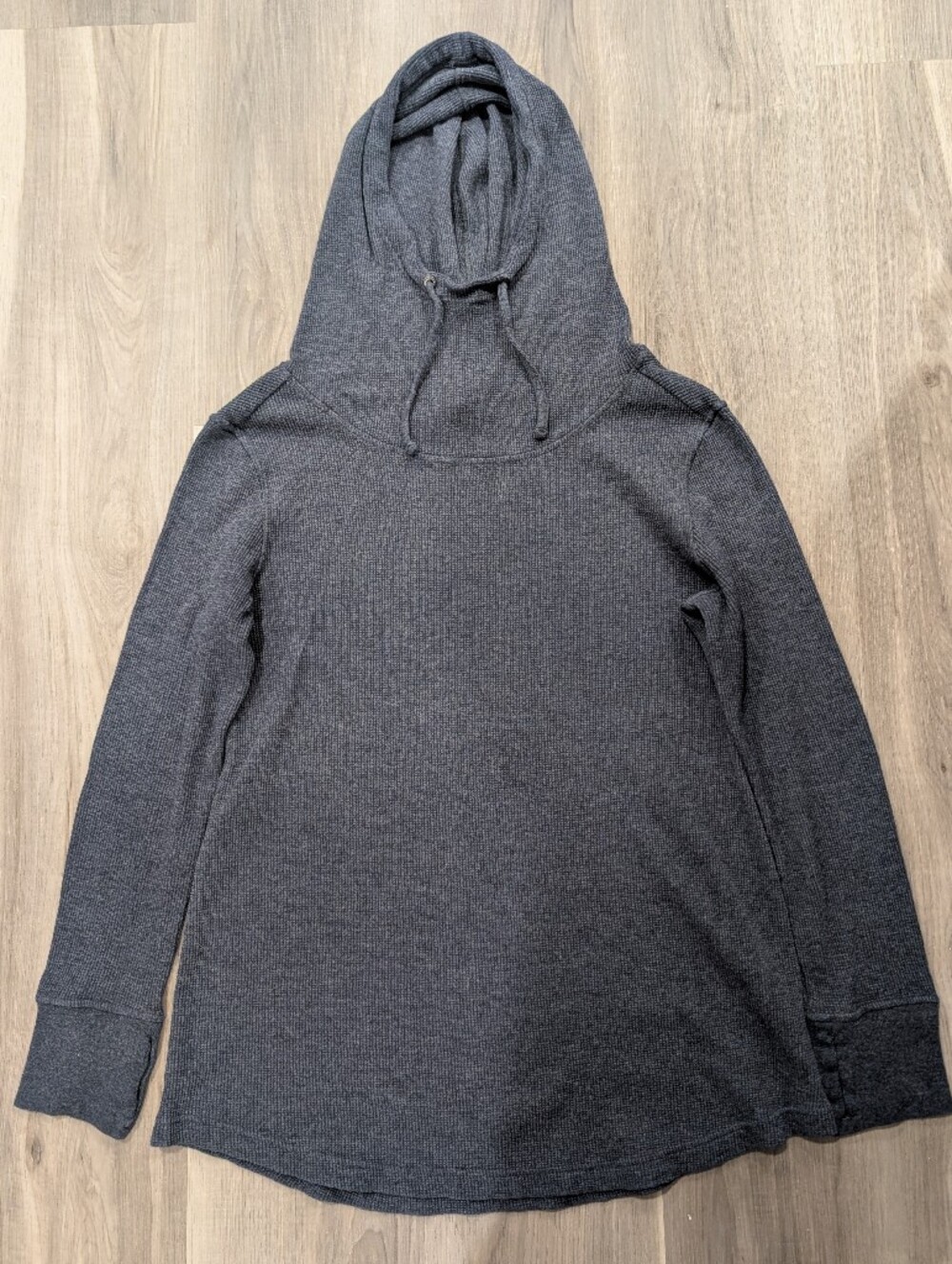 Patagonia | Hooded Waffle Tunic Pullover Sweater In Smolder Blue